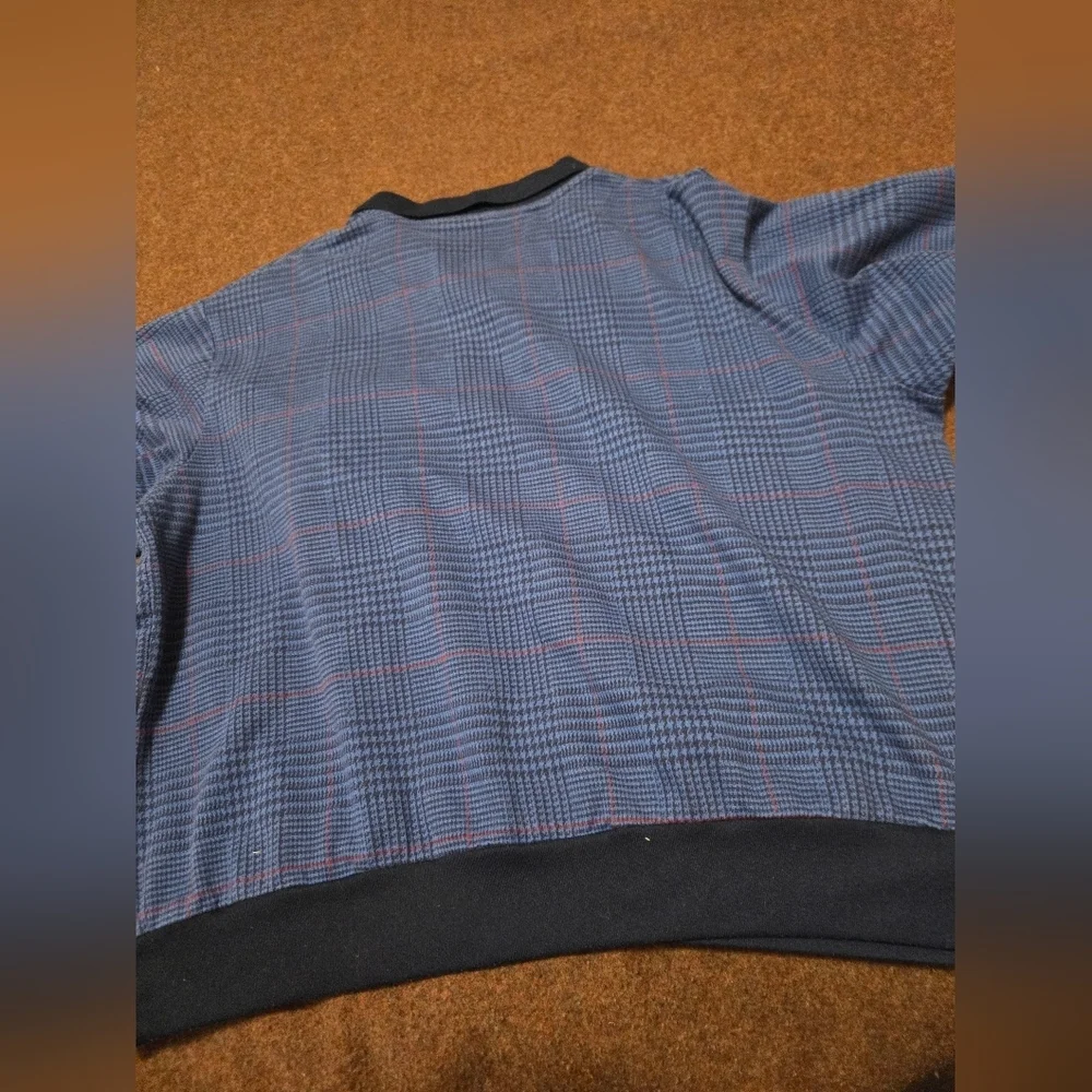Vintage Casual Joe By Haband Men's 2X Golf Pull Over With 2 Buttons Blue